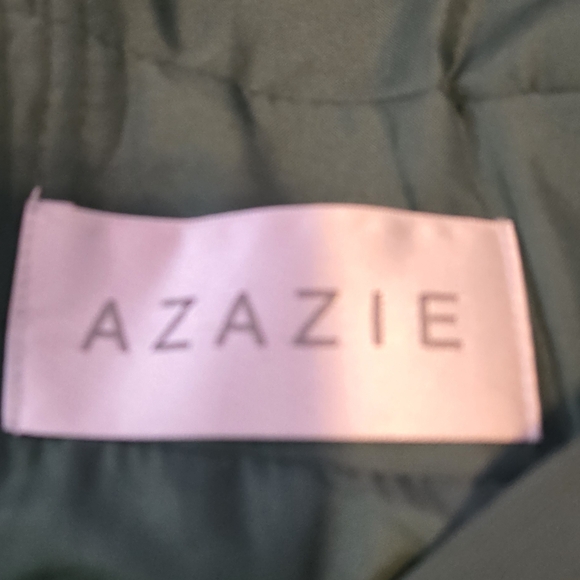 Azazie Green Pleated Maxi Sundress for Wedding Guest - Picture 3 of 9